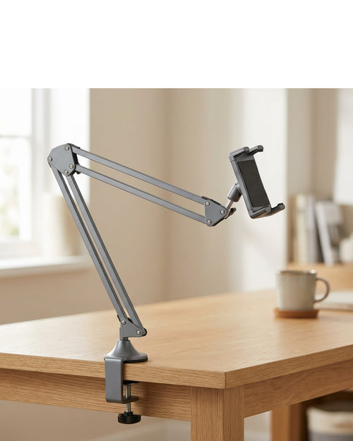 Hjfwk Three-Joint Desk-Clamp Phone Holder Graphite 65 cm - Lifestyle view