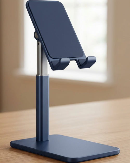Hjfwk Weighted-Base Telescopic Phone Stand Navy 18-30 cm - Lifestyle view